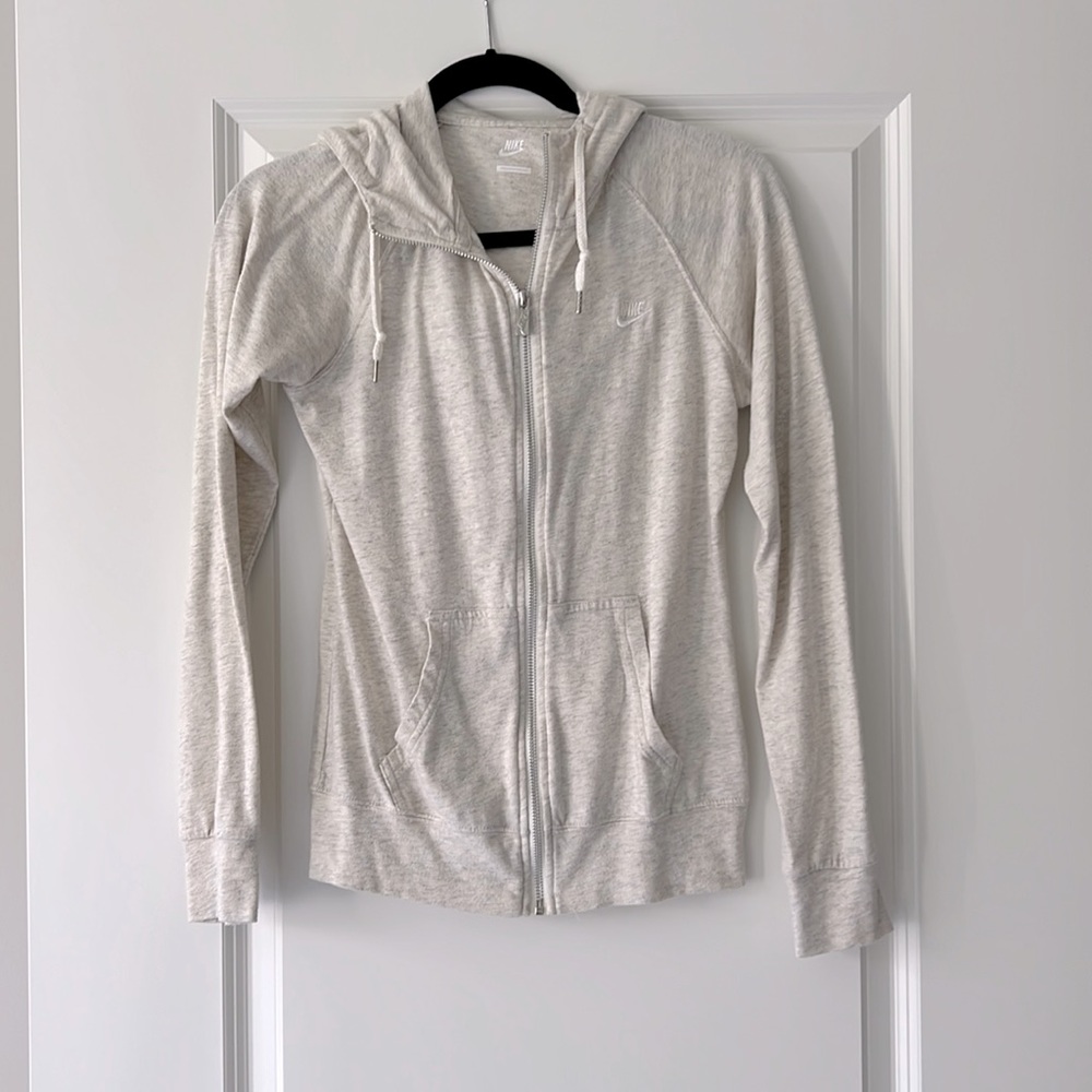Nike tan full zip sweatshirt